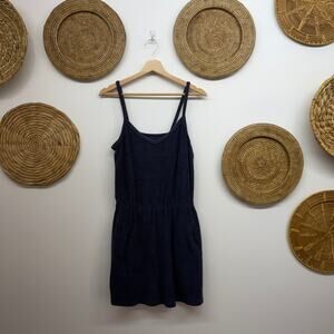 Offline by Aerie Blue Terry Cloth Romper Medium